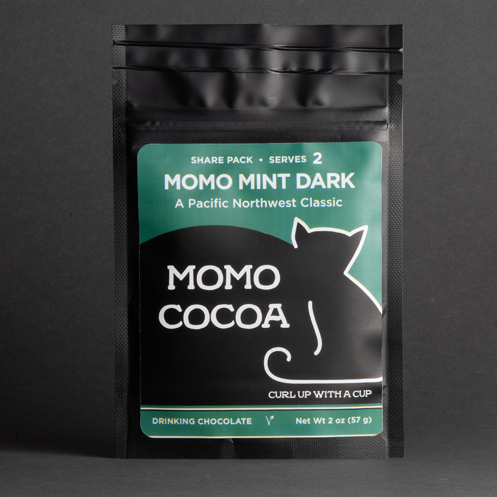 Momo Cocoa's *Especial de temporada* Mezcla de cacao oscuro Momo Mint