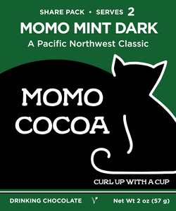 Momo Cocoa's *Especial de temporada* Mezcla de cacao oscuro Momo Mint